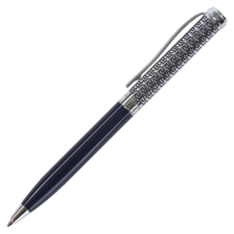 Ручка подарочная шариковая GALANT Empire Blue, корпус синий с серебристым, хромированные детали, пишущий узел 0,7 мм, синяя, 140961
