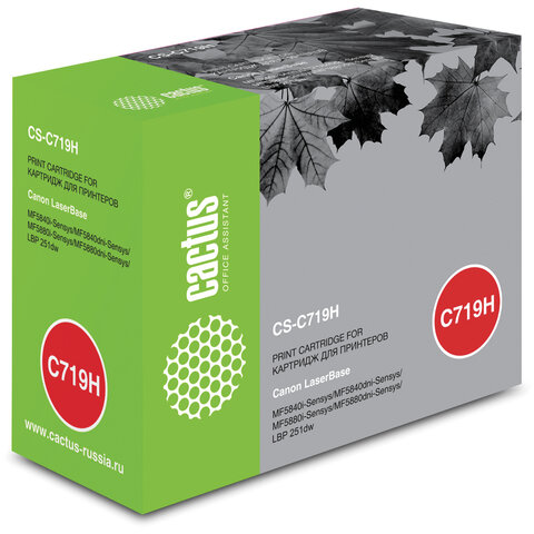 Картридж лазерный CACTUS (CS-C719H) для CANON LBP-6300dn/6650/MF5840/5880, ресурс 6400 стр. 361996