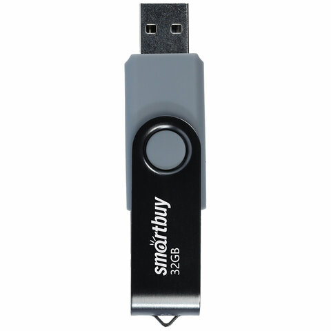 Флеш-диск 32 GB SMARTBUY Twist USB 2.0, черный, SB032GB2TWK/513909