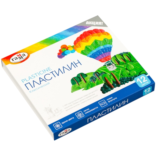 Пластилин Гамма "Классический", со стеком