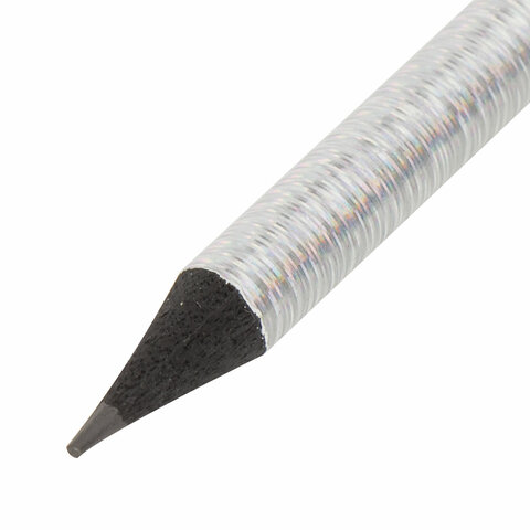 Карандаш чернографитный BRAUBERG PREMIUM TURKEY Platinum, НВ, ассорти, дисплей, 181561