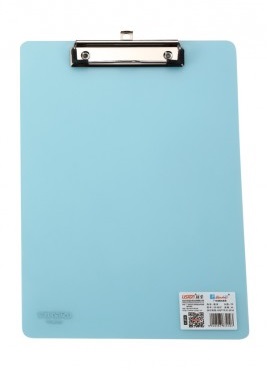 Планшет с прижимом А4 (315х235мм.), пластик, 1,5мм. СИНИЙ, арт.US-991P blue