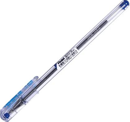 Ручка шариковая Pentel ВК 77, узел 0.7 мм, прозрачный корпус, стержень СИНИЙ арт.BK77-C