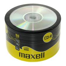 Диск CD-R 700Mb. Maxell 52x, 50 штук в пленке