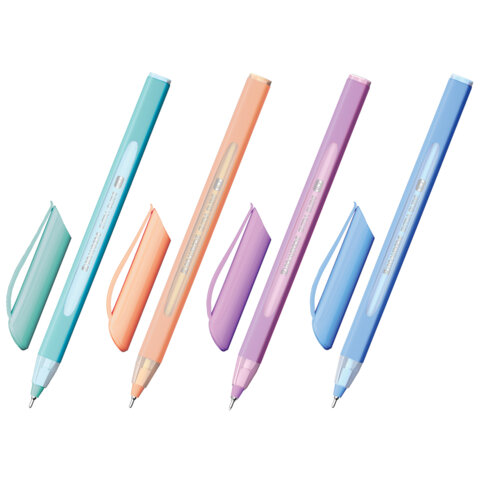 Ручка шариковая масляная BRAUBERG "Extra Glide Soft Pastel", СИНЯЯ, узел 0,7 мм, линия письма 0,35 мм, 144073