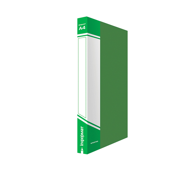 Папка на 4-х кольцах inФОРМАТ, А4, 25 мм., 700 мкм., зелёный NP5575G