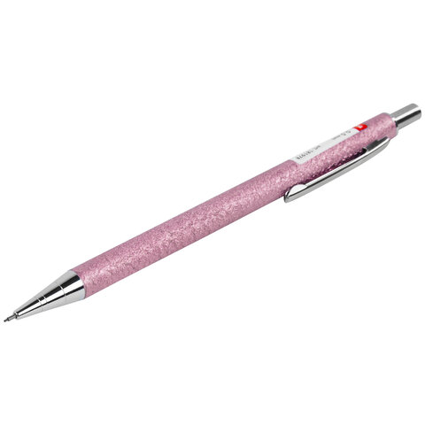 Карандаш механический 0,5 мм, HB, BRAUBERG ROSE PINK, металлический корпус, 181979