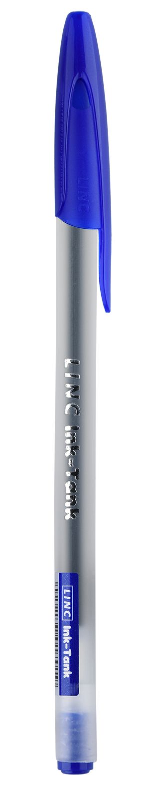 Набор ручек шариковых 6 штук LINC INK TANK 0,6мм. СИНИЙ стержень, игольчатый наконечник арт.7027-6В