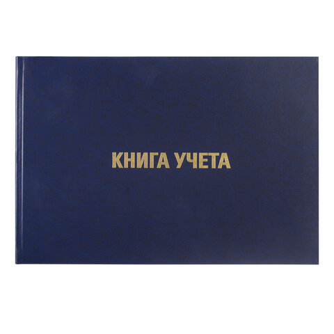 Книга учета 160л., клетка, твердая, бумвинил, блок офсет, ГОРИЗОНТАЛЬНАЯ, А4 (210х295мм), BRAUBERG, 130228