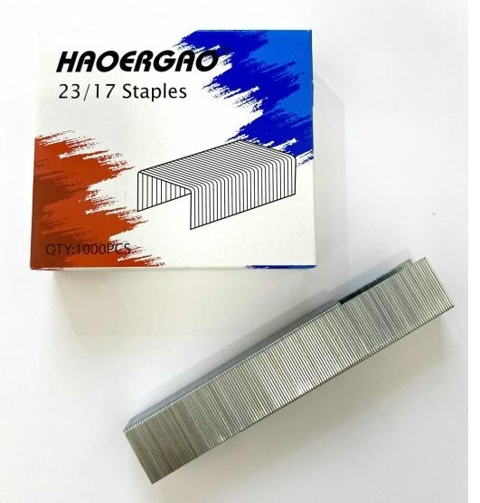 Скобы для степлера 23/17, HAOERGAO 1000шт. оцинкованные