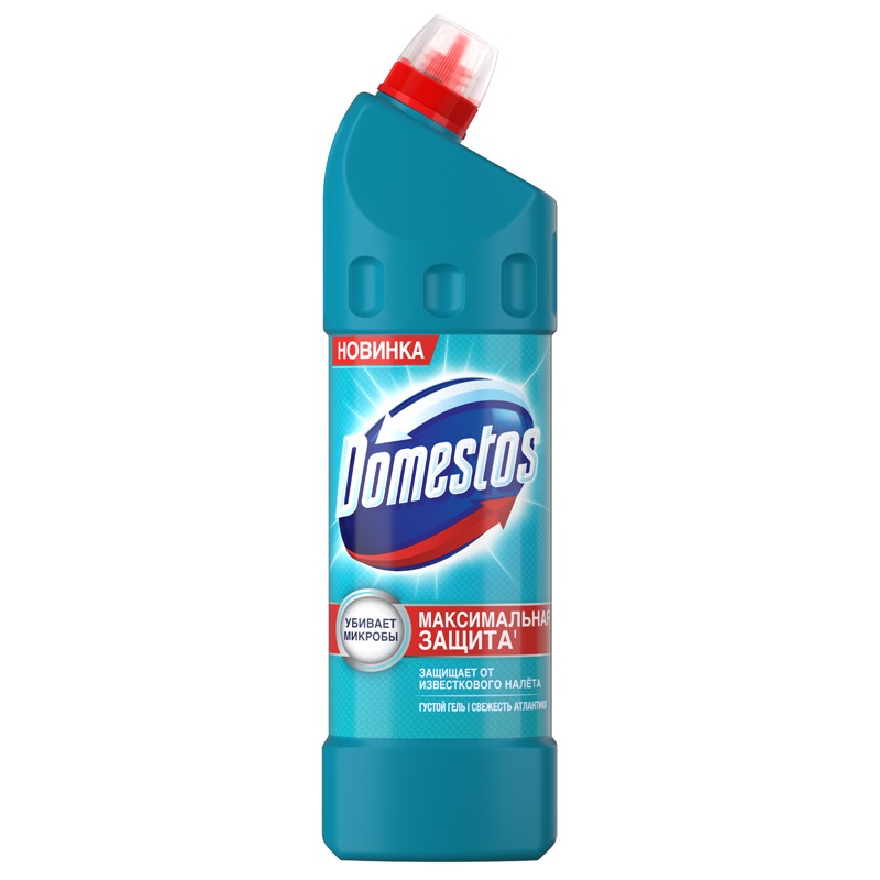 Чистящее средство универсальное DOMESTOS Свежесть Атлантики, с отбеливающим эффектом 1л