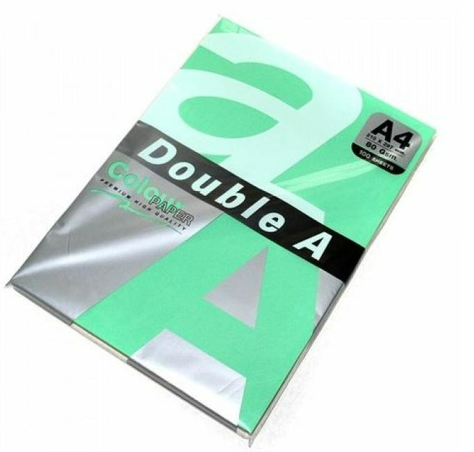 Бумага DOUBLE A, А4 ярко-зеленый 80г/м, 500л.