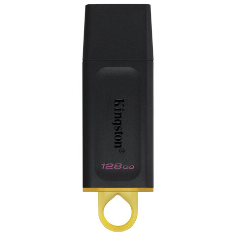 Флеш-диск 128GB KINGSTON DataTraveler Exodia, разъем USB 3.2, черный/желтый, DTX/128GB/513639