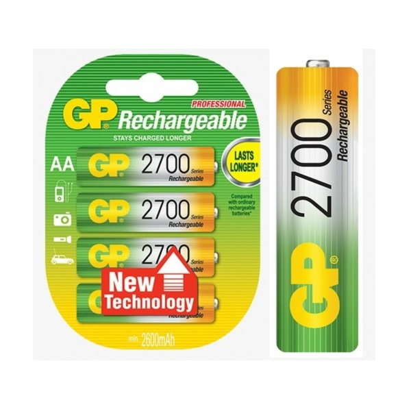 Аккумулятор GP 270AAHCBB-2PLC4 4BP (AA 2700mAh)