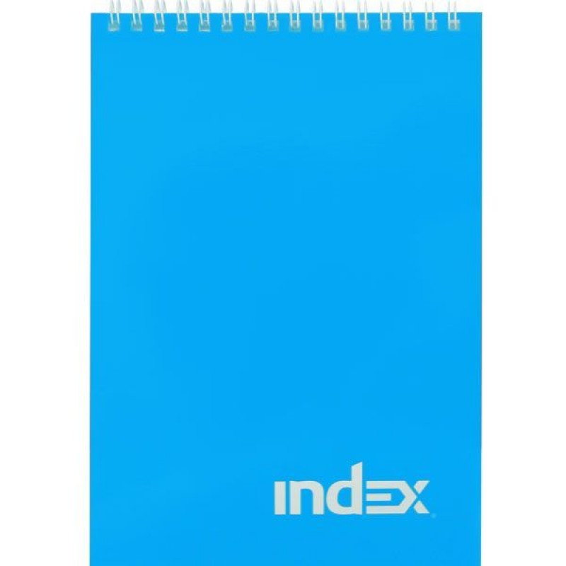 Блокнот А5 40л. INDEX colourplay, синий, на гребне, клетка, INLcp-5/40bu