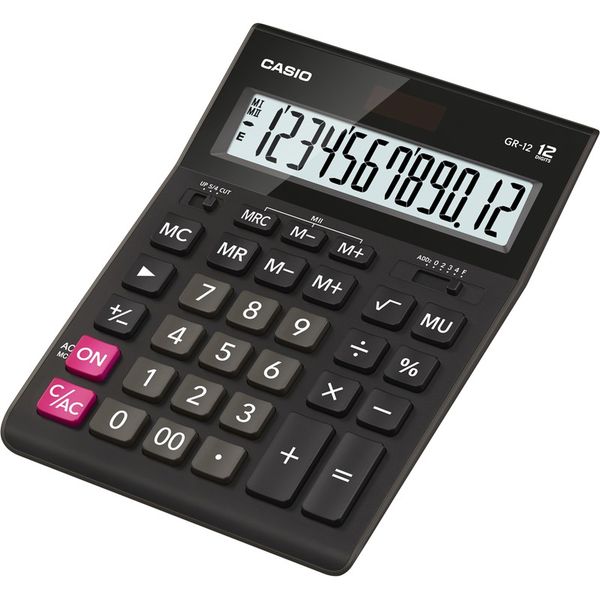 Калькулятор Casio GR-12, 12 разрядов, арт.GR-12-W-EP