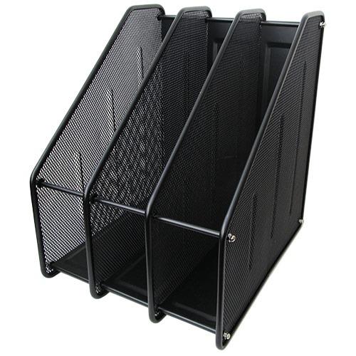 Лоток вертикальный 3 отделения металлический, черный арт. DV-15059BK