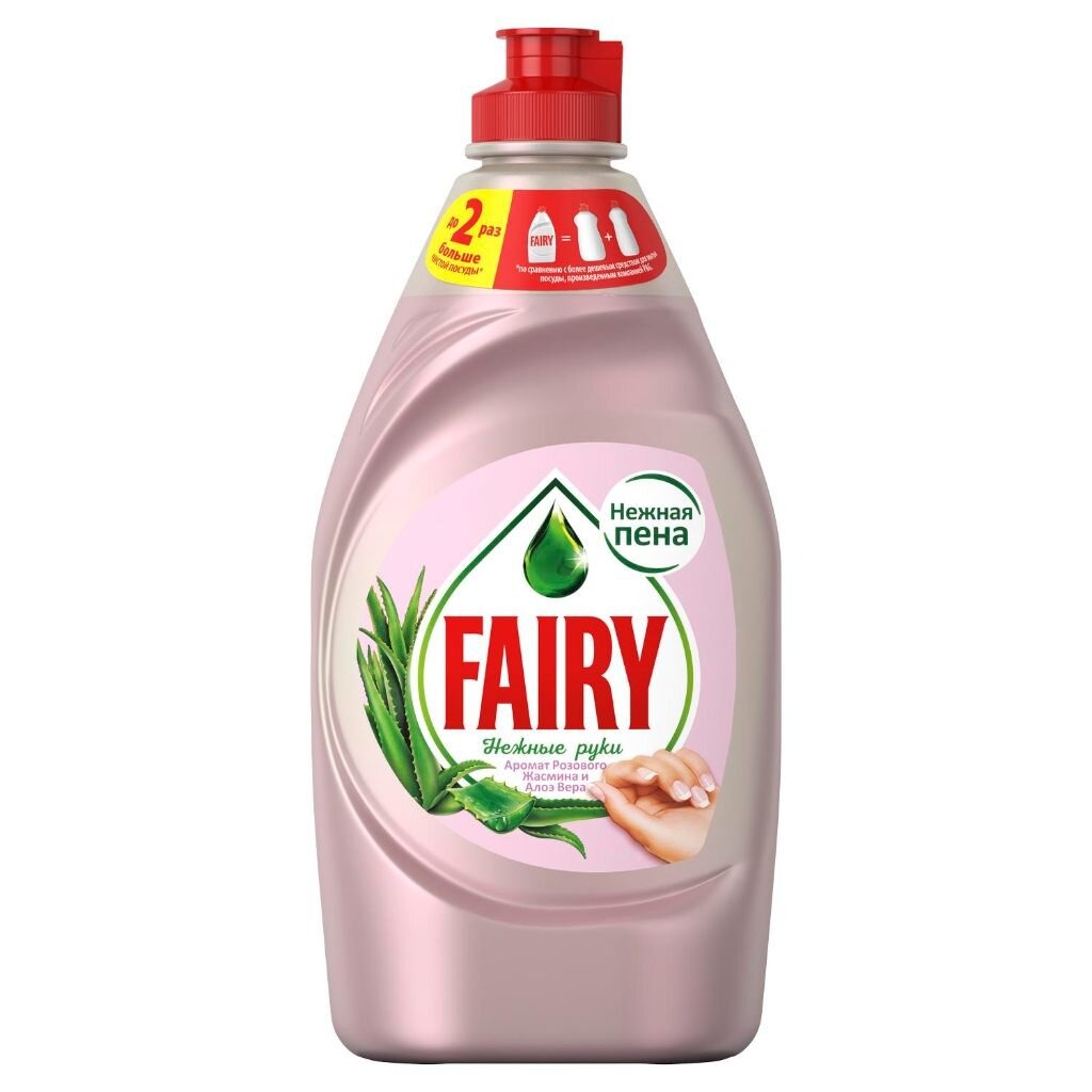 Средство для мытья посуды FAIRY, Нежные руки. Розовый жасмин и алоэ вера, 900мл.