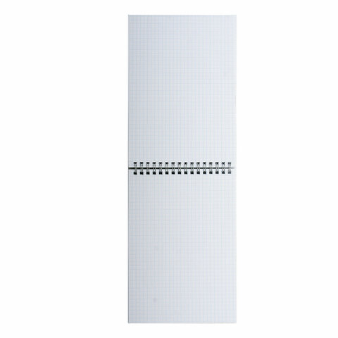 Блокнот МАЛЫЙ ФОРМАТ А7 75х105 мм, 40 л., гребень, картон, клетка, BRAUBERG "Minimal Classic", 116430