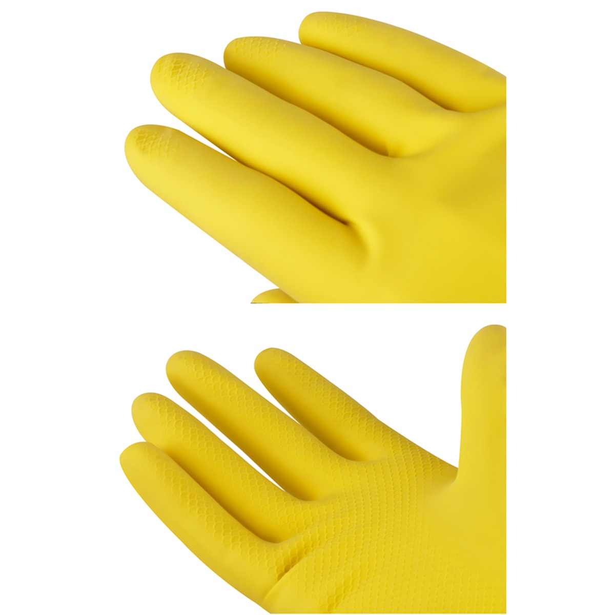 Перчатки резиновые хозяйственные OfficeClean ПРЕМИУМ, многоразовые, хлопчатобумажное напыление, супер плотные, р.L, желтые арт.337385