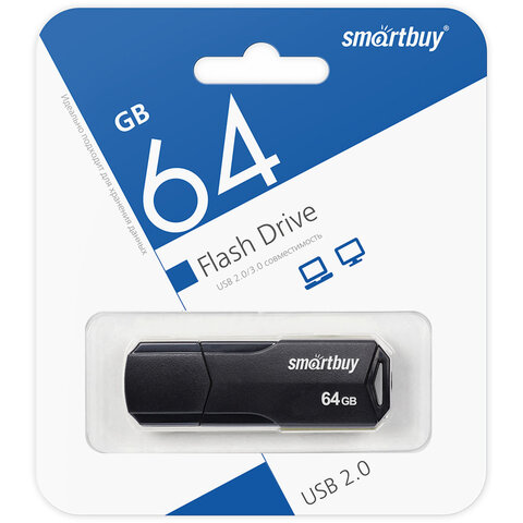 Флеш-диск 64 GB SMARTBUY Clue, USB 2.0