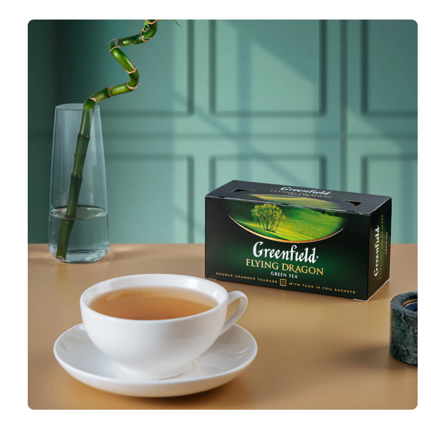 Чай GREENFIELD Флаинг Драгон зеленый байховый 25 пак*2гр.