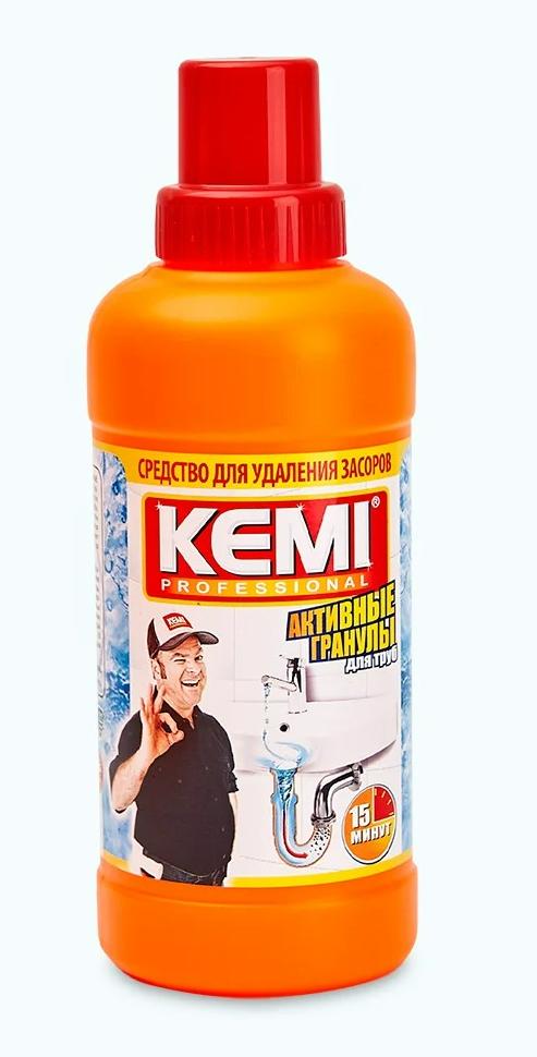 Средство для удаления засоров KEMI-Professional - Активные гранулы, 500гр.