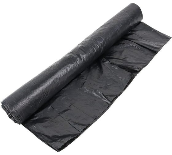 Мешки для мусора 120л. 10шт. Mirpack ЭЛЕМЕНТАРИ, черные, ПНД, 20мкм.67х100см. 1798077