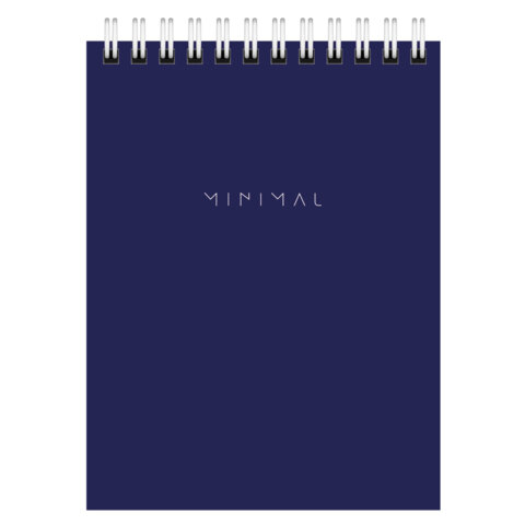 Блокнот МАЛЫЙ ФОРМАТ А7 75х105 мм, 40 л., гребень, картон, клетка, BRAUBERG "Minimal Classic", 116430