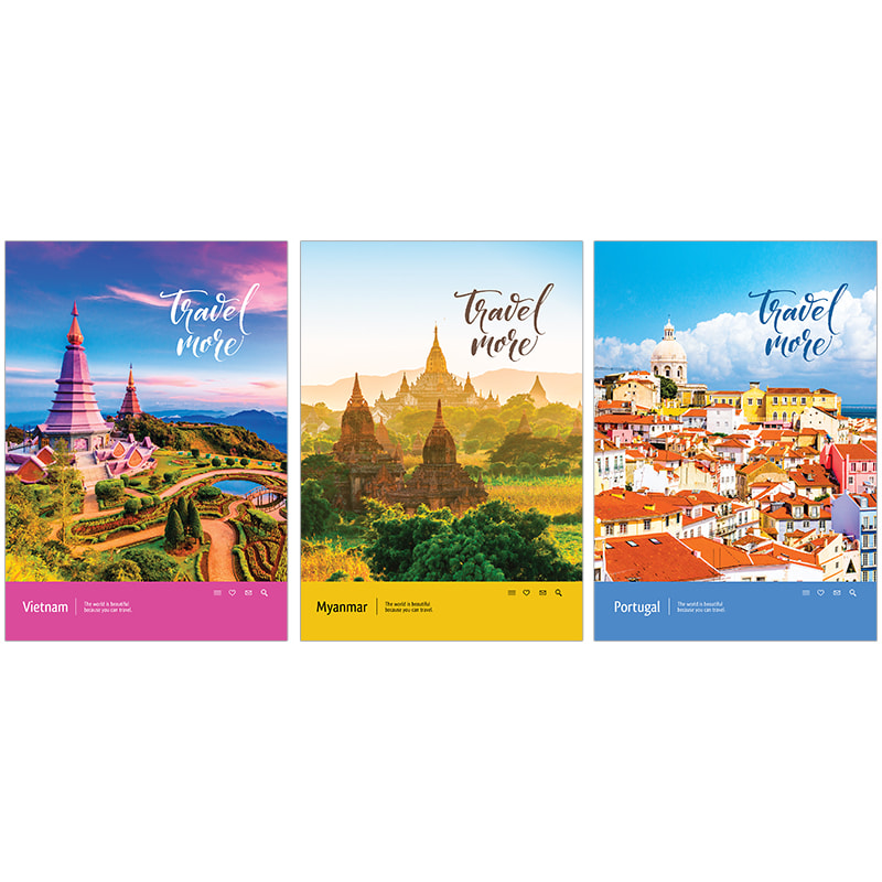 Тетрадь 80л. А4 клетка Путешествия. Travel more