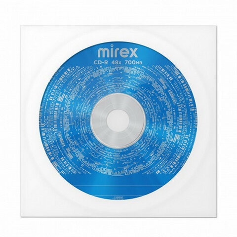Диск CD-R MIREX, 700 Мб, 48x, бумажный конверт, UL120051A8C