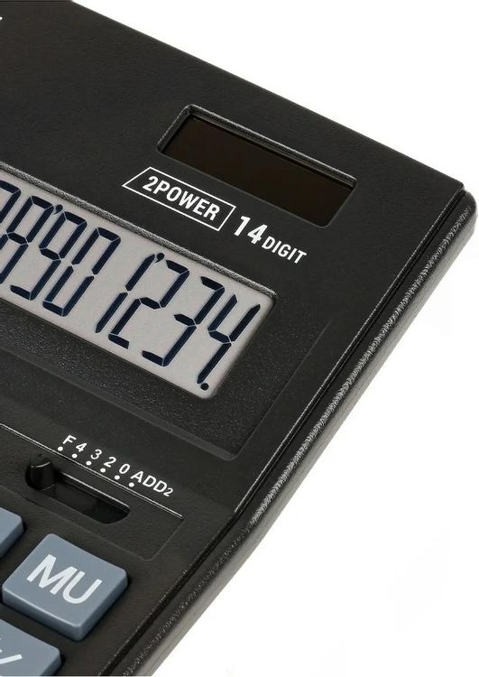 Калькулятор настольный Eleven Business Line CDB1401-BK, 14 разрядов, двойное питание, 155*205*35мм, черный