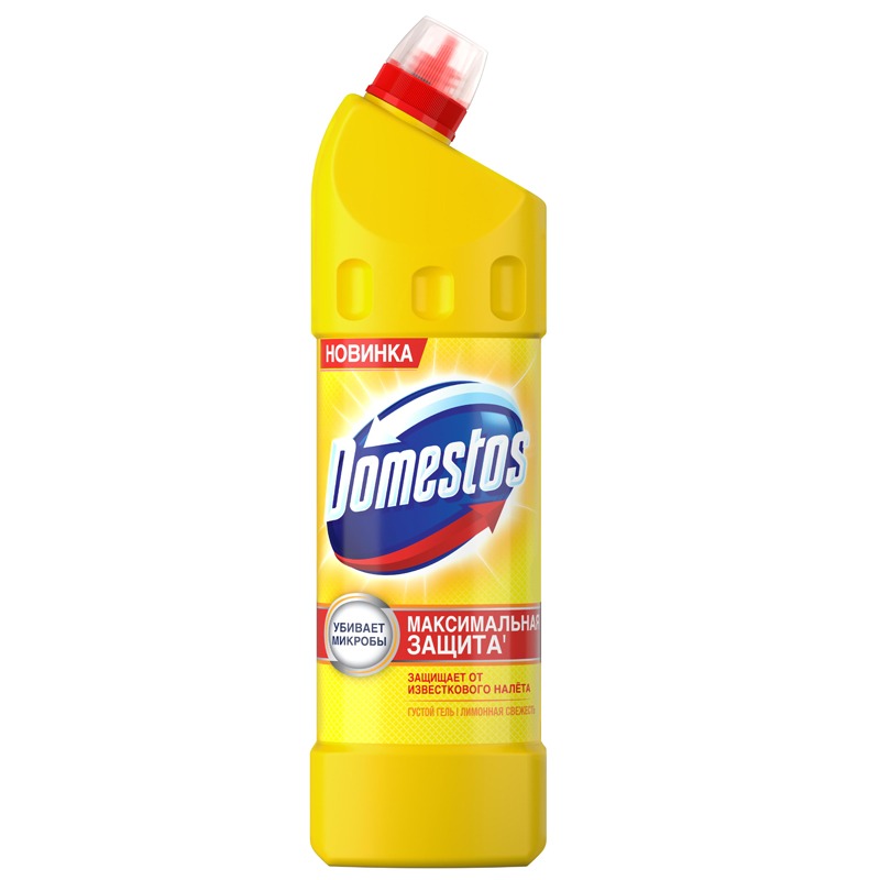 Чистящее средство универсальное DOMESTOS Лимонная свежесть, с отбеливающим эффектом 1л.