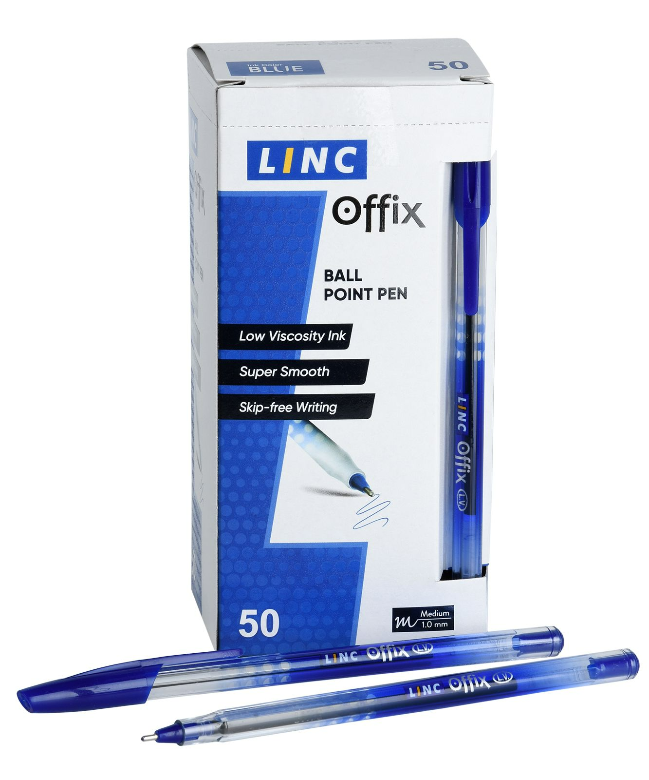 Ручка шариковая LINC OFFIX 0,7 мм. СИНЯЯ 1500FW/blue