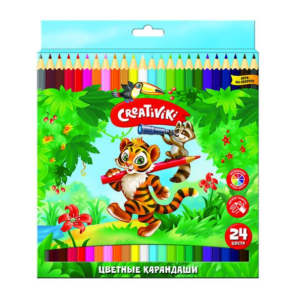 Набор цветных карандашей Creativiki, шестигранные
