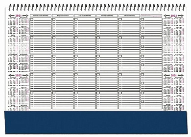Планинг настольный недатированный ЕЖЕМЕСЯЧНИК (490х350 мм.), гребень, 12 л., календарь на 4 года, 18с8/128083