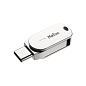 Флэш-накопитель 64GB USB 3.0+TypeC FlashDrive Netac U785С, алюминиевый спав