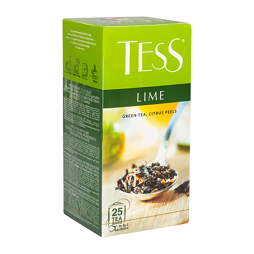 Чай TESS SUNRISE зеленый, лайм, 25 пак. 37,5гр.
