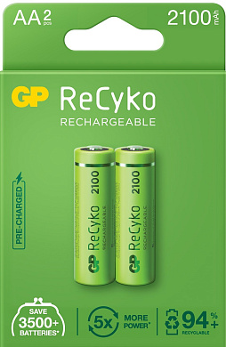Аккумулятор GP 210AAHCЕ-2EИ2 (AA 2100mAh)