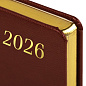 Ежедневник датированный 2026г. А5, 168л. BRAUBERG Iguana, под кожу