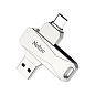 Флэш-накопитель 64GB USB 3.0+TypeC FlashDrive Netac U782С алюминиевый спав