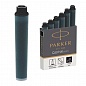 Картриджи чернильные PARKER Мини "Cartridge Quink", КОМПЛЕКТ 6 шт., смываемые чернила
