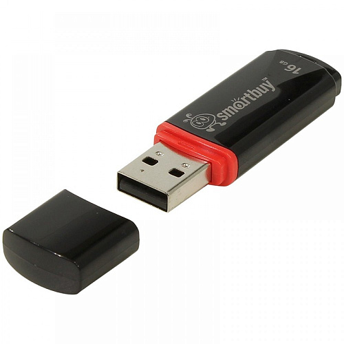 Память Smart Buy CROWN 16GB, USB 2.0 Flash Drive, черная