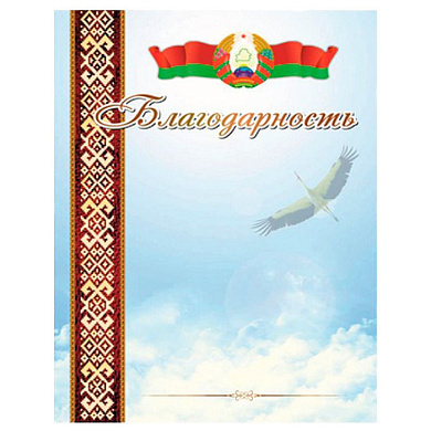 Благодарность с символикой РБ арт.20С536