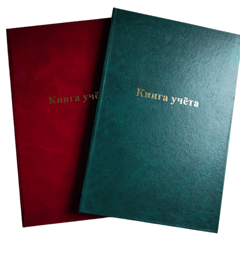 Книга учета 96л. 200х295мм, в клетку, бумвинил, ассорти, РБ