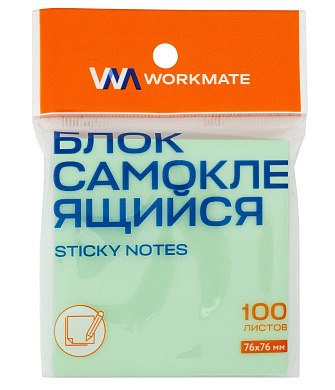 Блок самоклеящийся WORKMATE 76х76мм. 100 листов