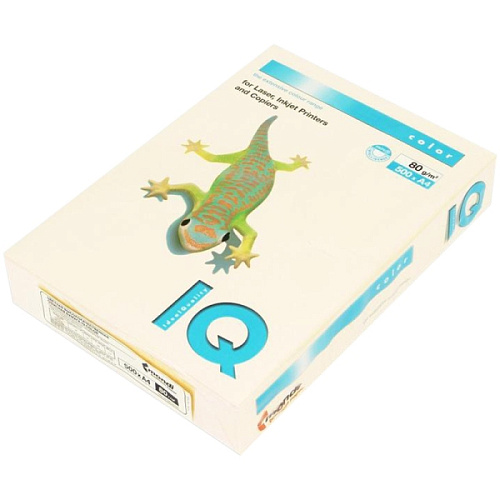 Бумага IQ COLOR А4 80 г/м2 500 листов кремовый CR20