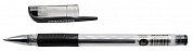 Ручка гелевая SILWERHOF 0,7мм. черная, резиновый грип, 026175-02