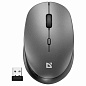 Мышь беспроводная DEFENDER Auris MB-027, USB, 3 кнопки + 1 колесо-кнопка, оптическая, серая, 52029/513817