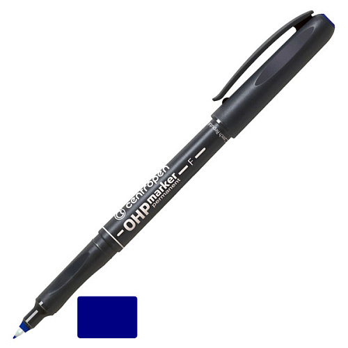 Маркер Permanent Centropen OHP 0,6 мм. арт.2636 F синий